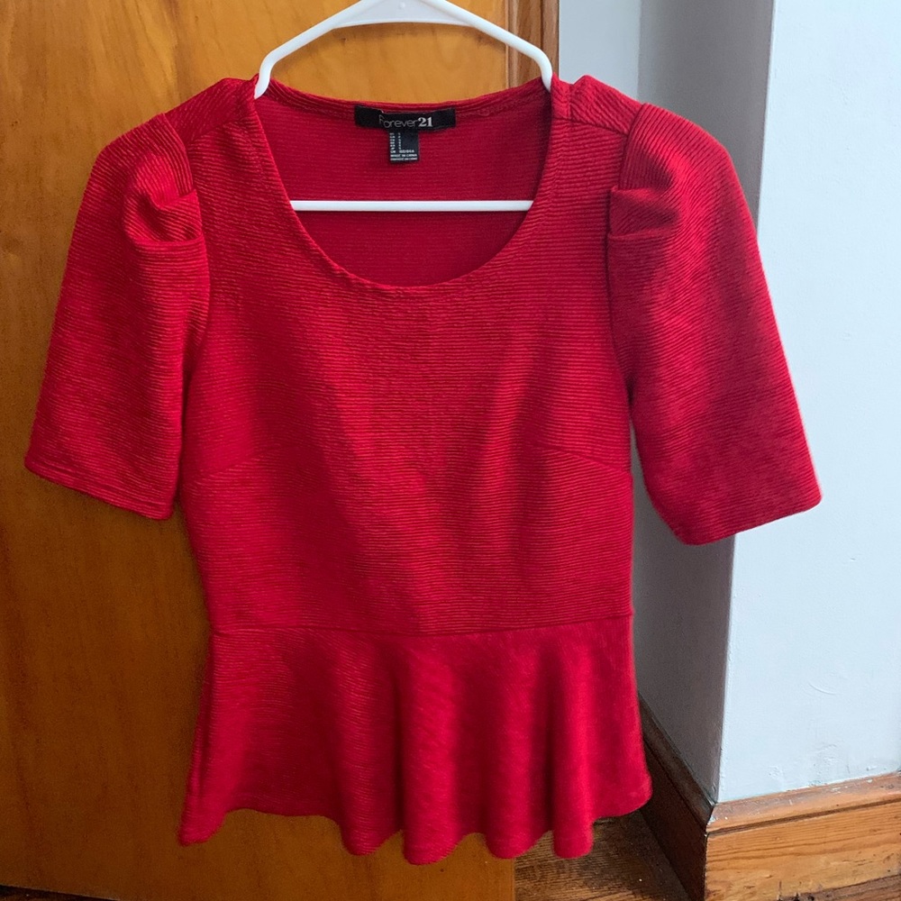 Red peplum